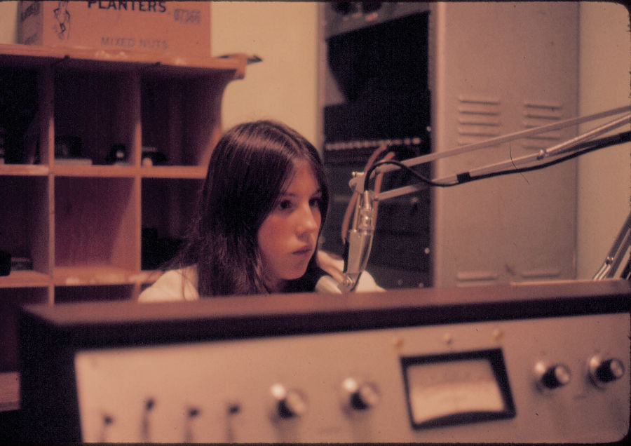 KPVH 850,Pinole Valley High School, Pinole, Karen Shaw and the New KPVH Audio Console in 1974
